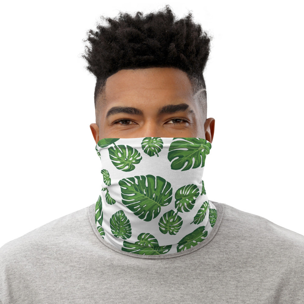 Green Monsterra Neck Gaiter