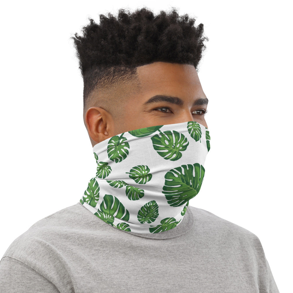 Green Monsterra Neck Gaiter